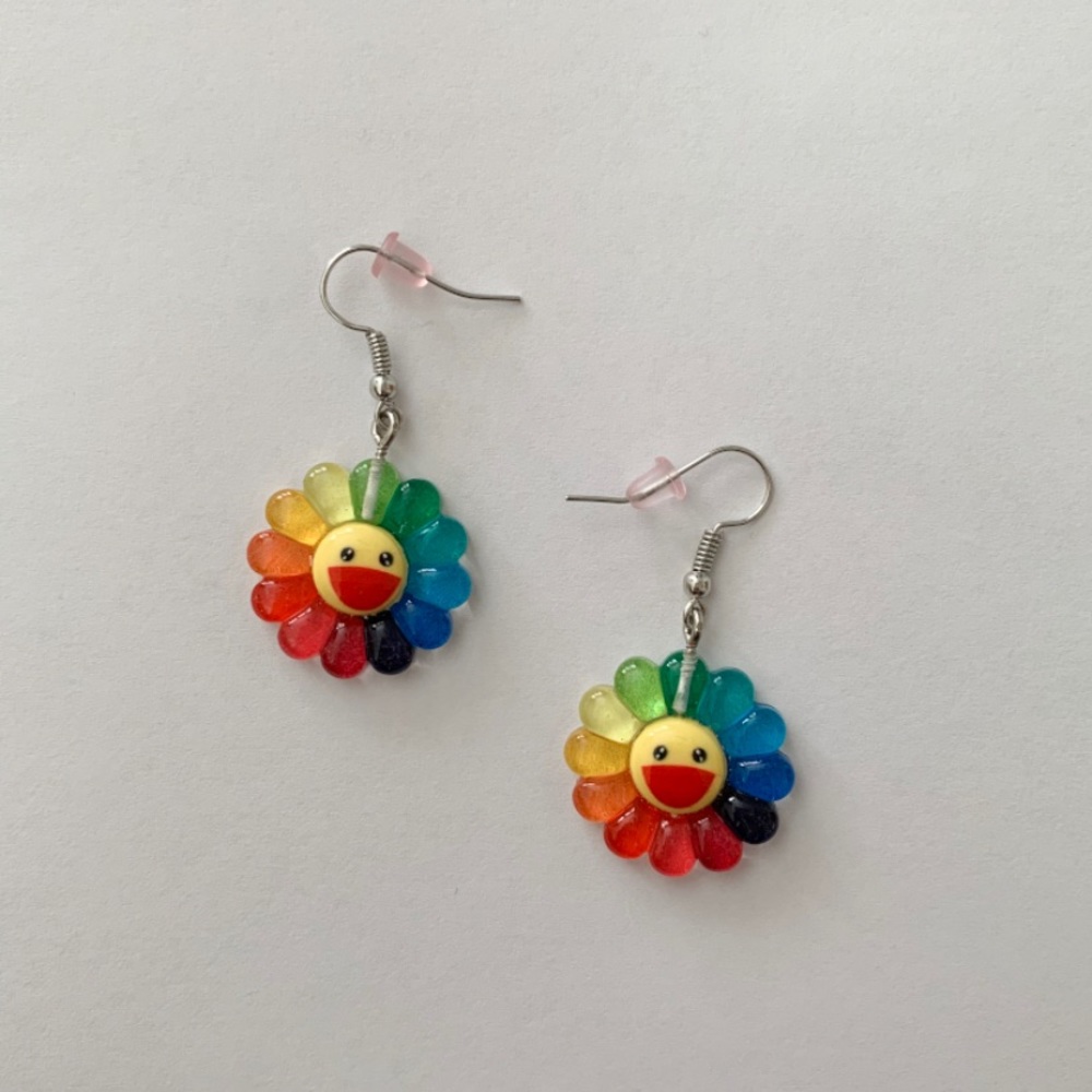Handmade murakami flower earring